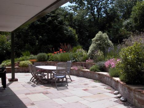 Rear patio of The Paddock B&B Henley on Thames